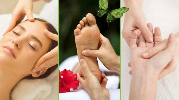 Massage métamorphique du visage, des mains et des pieds